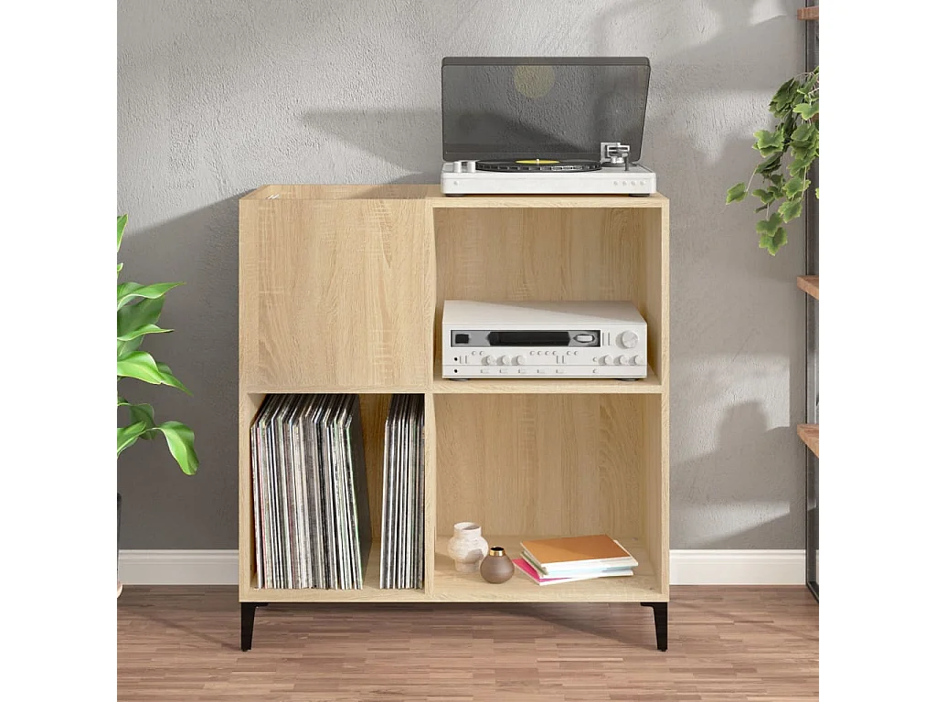 Armoire à disques chêne sonoma 84,5x38x89 cm bois d'ingénierie FR85018