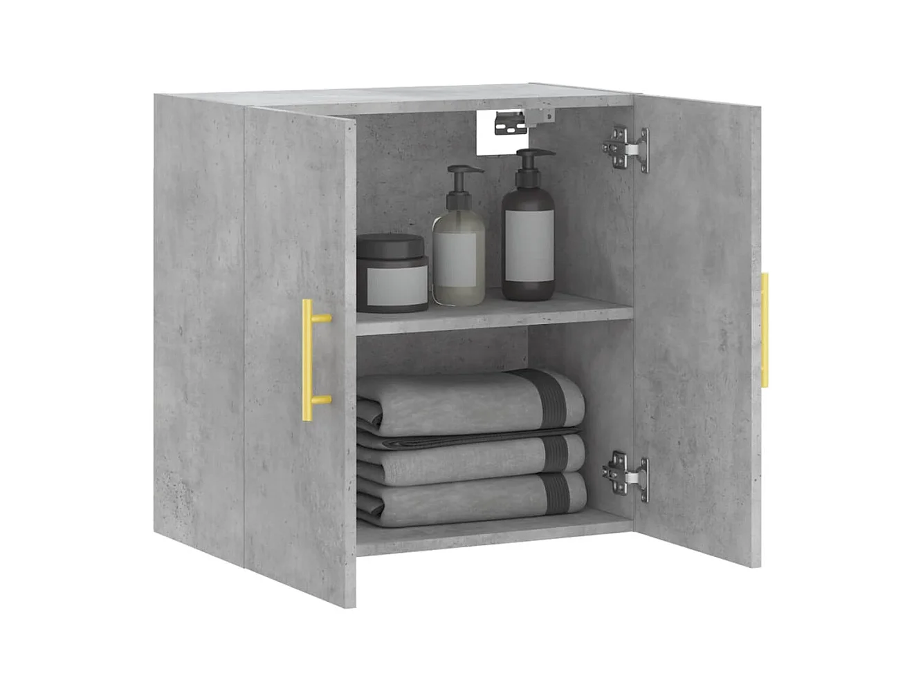 Armoire murale gris béton 60x31x60 cm bois d'ingénierie FR96256