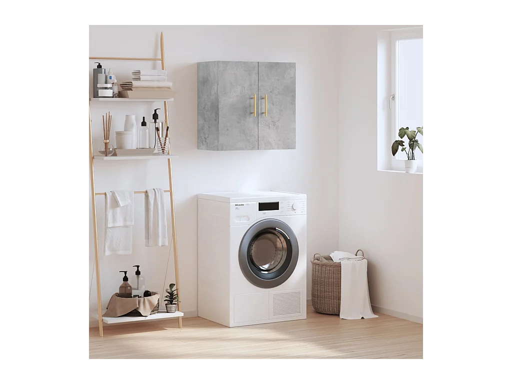 Armoire murale gris béton 60x31x60 cm bois d'ingénierie FR96256