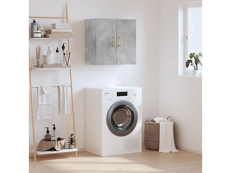 Armoire murale gris béton 60x31x60 cm bois d'ingénierie FR96256