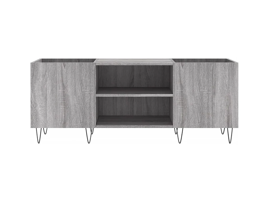 Mueble para discos madera contrachapada gris sonoma 121x38x48cm ES106286