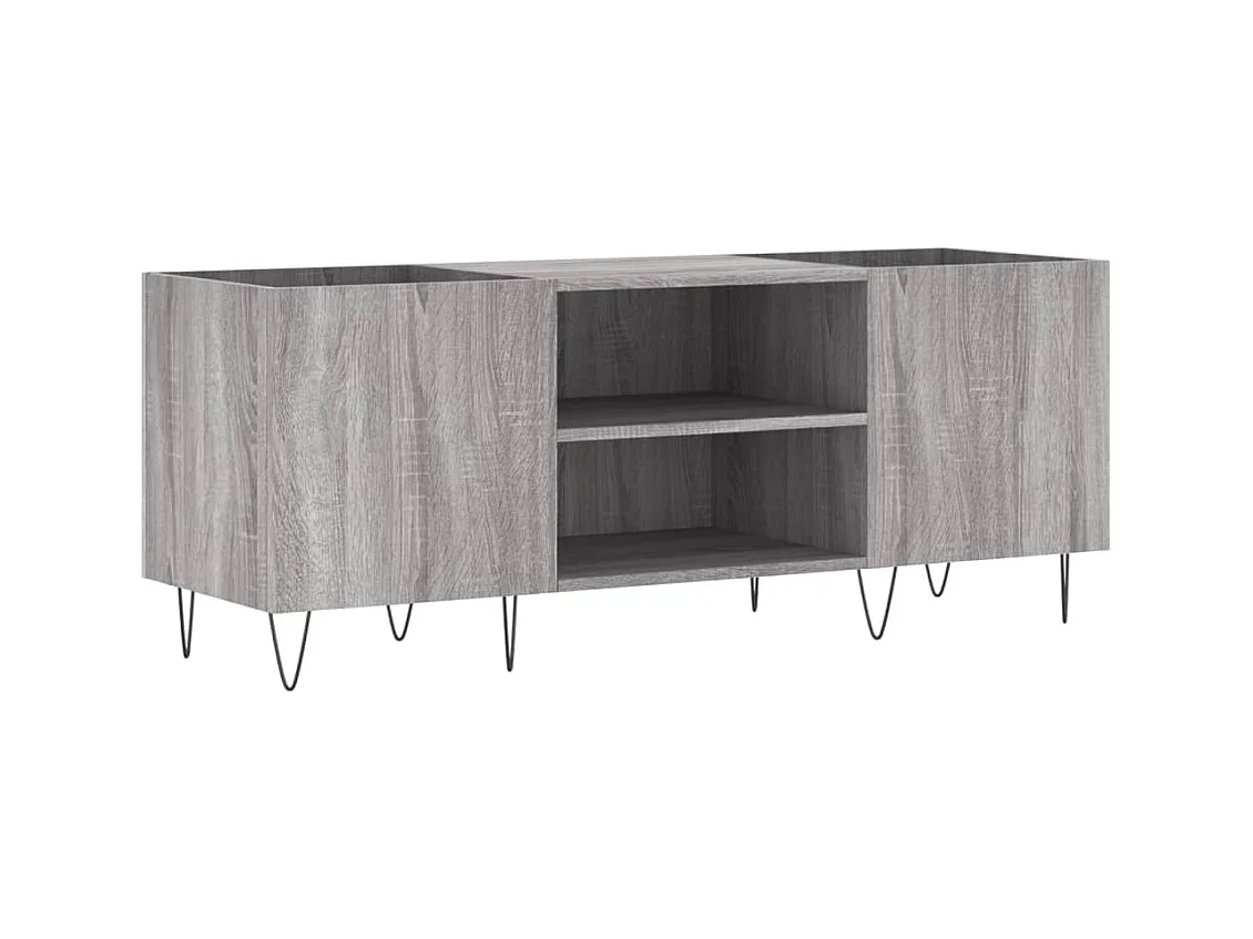 Mueble para discos madera contrachapada gris sonoma 121x38x48cm ES106286