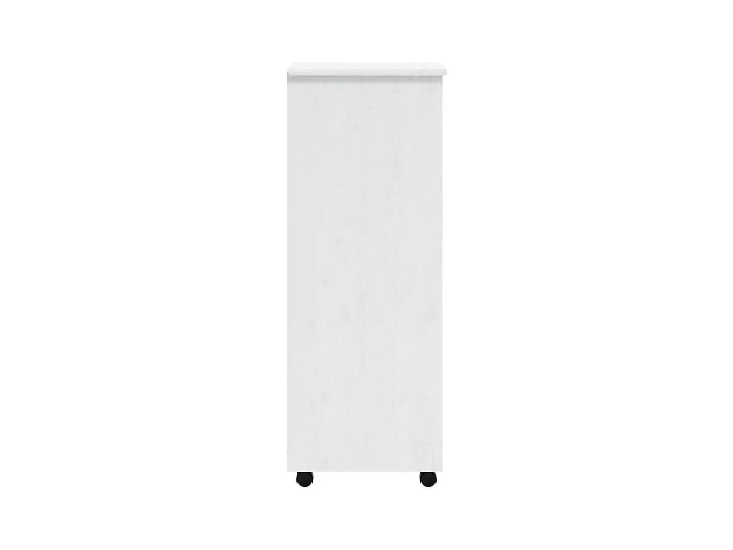 Armoire roulante avec tiroirs MOSS blanc bois de pin solide FR73990