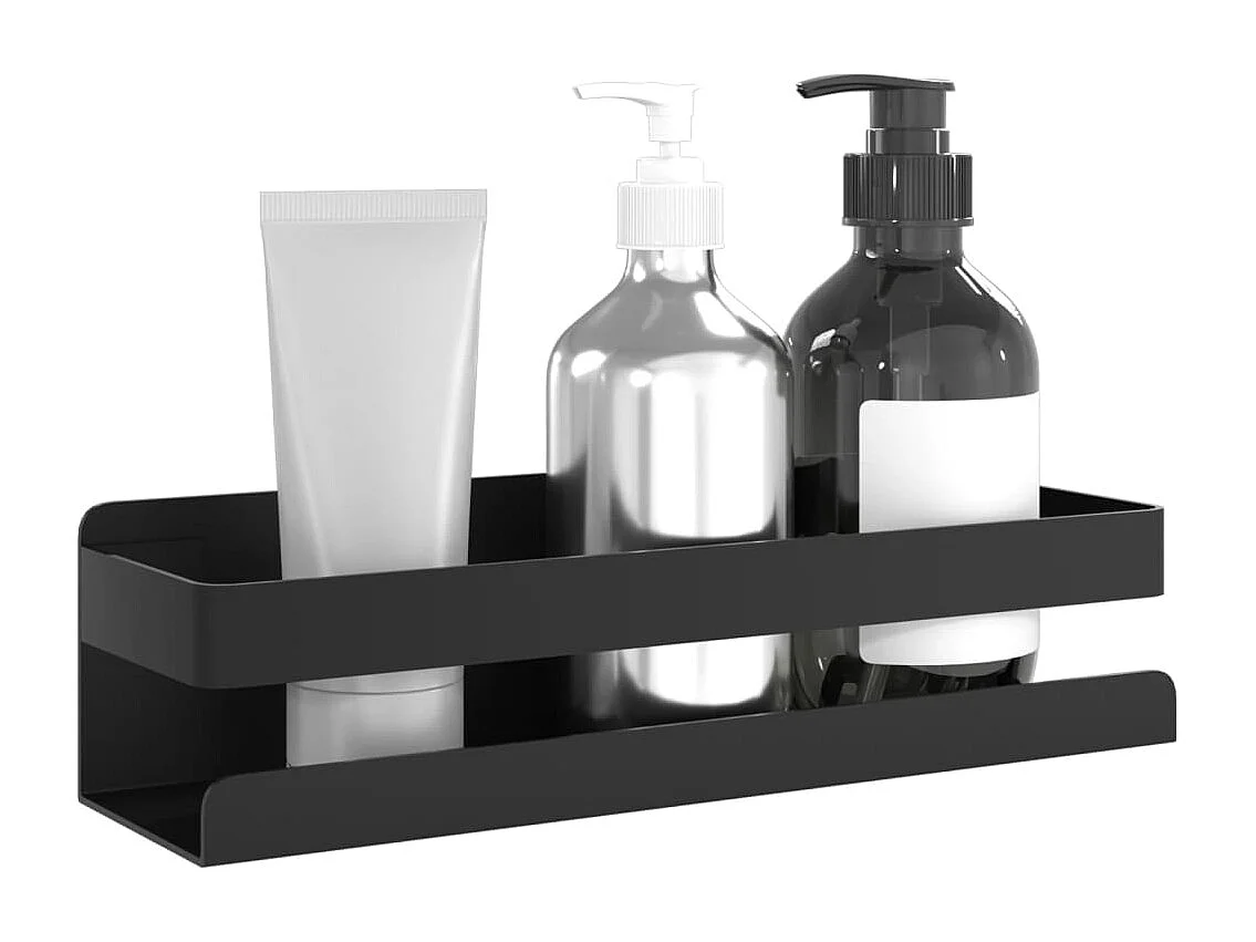 Étagère de douche noir mat acier inoxydable 304 brossé FR38192