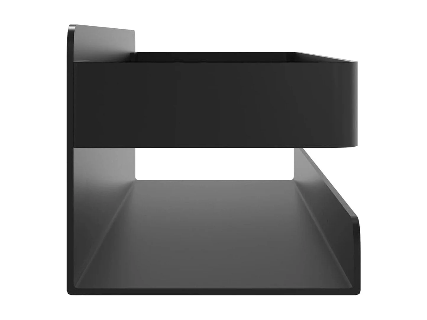 Étagère de douche noir mat acier inoxydable 304 brossé FR38192