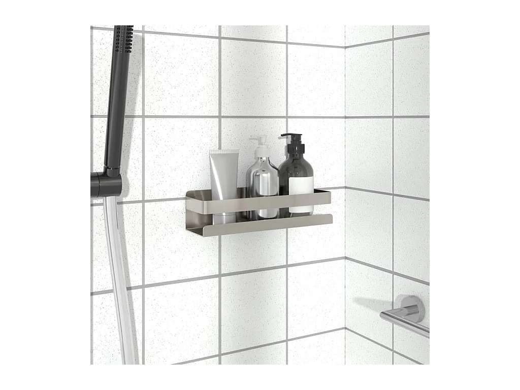 Étagère de douche 23x6,5x6 cm acier inoxydable 304 brossé FR74125