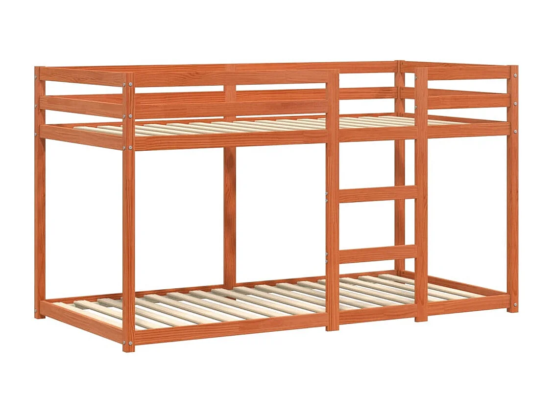 Lit superposé cire marron 90x190 cm bois de pin massif FR50841