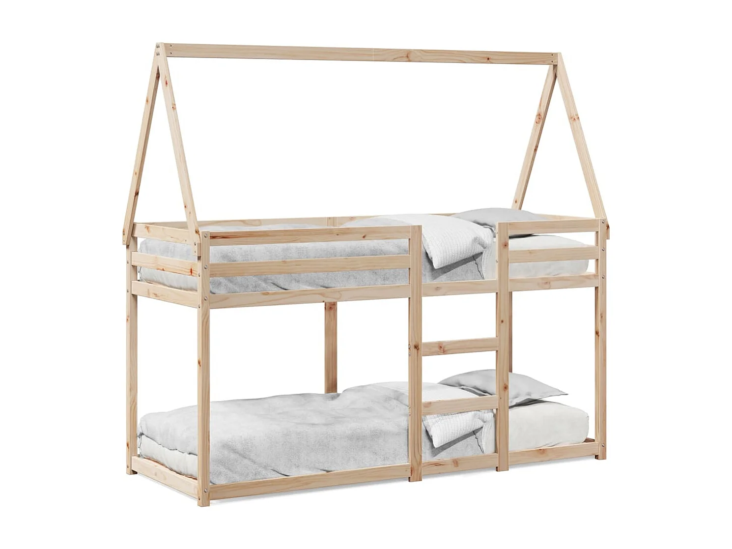 Lit superposé avec toit 80x200 cm bois de pin massif FR68266