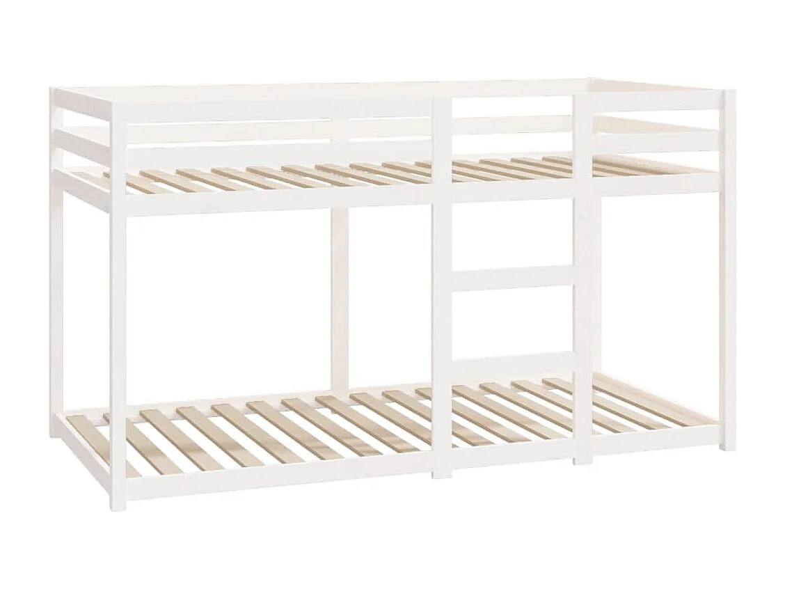 Lit superposé Blanc 90x190 cm Bois de pin massif FR76047