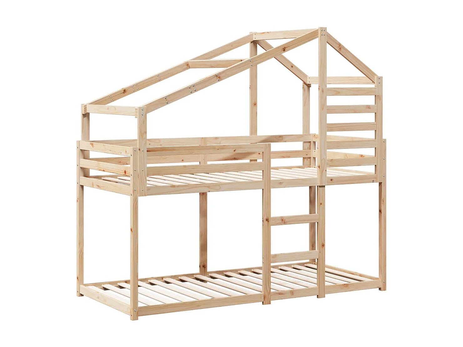 Lit superposé avec toit 90x200 cm bois de pin massif FR24225