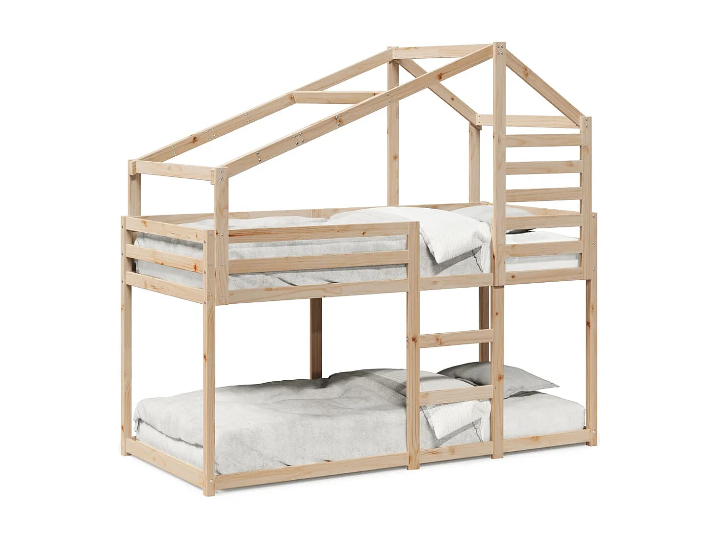 Lit superposé avec toit 90x200 cm bois de pin massif FR24225