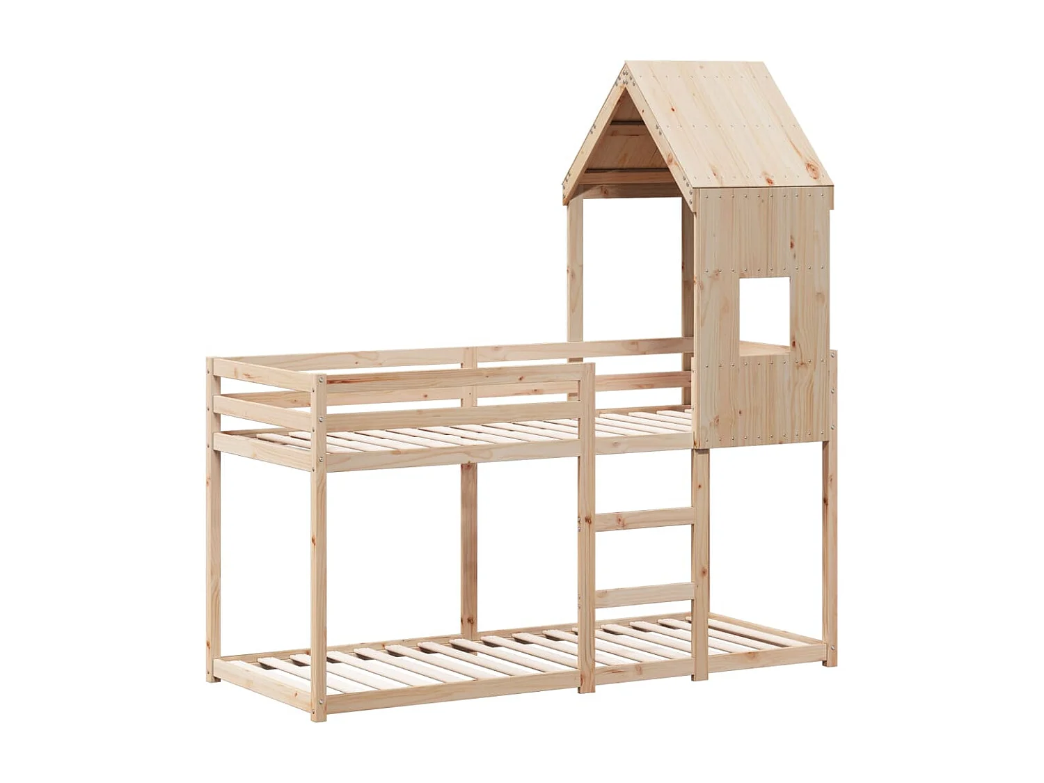 Lit superposé avec toit 90x200 cm bois de pin massif FR51574