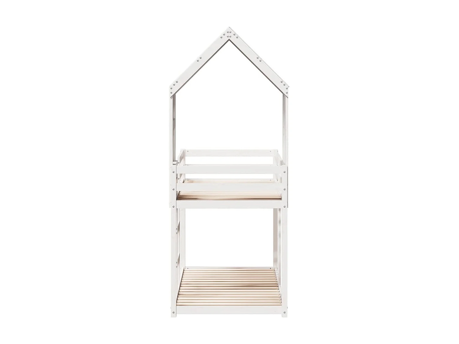 Lit superposé avec toit blanc 80x200 cm bois massif de pin FR88881