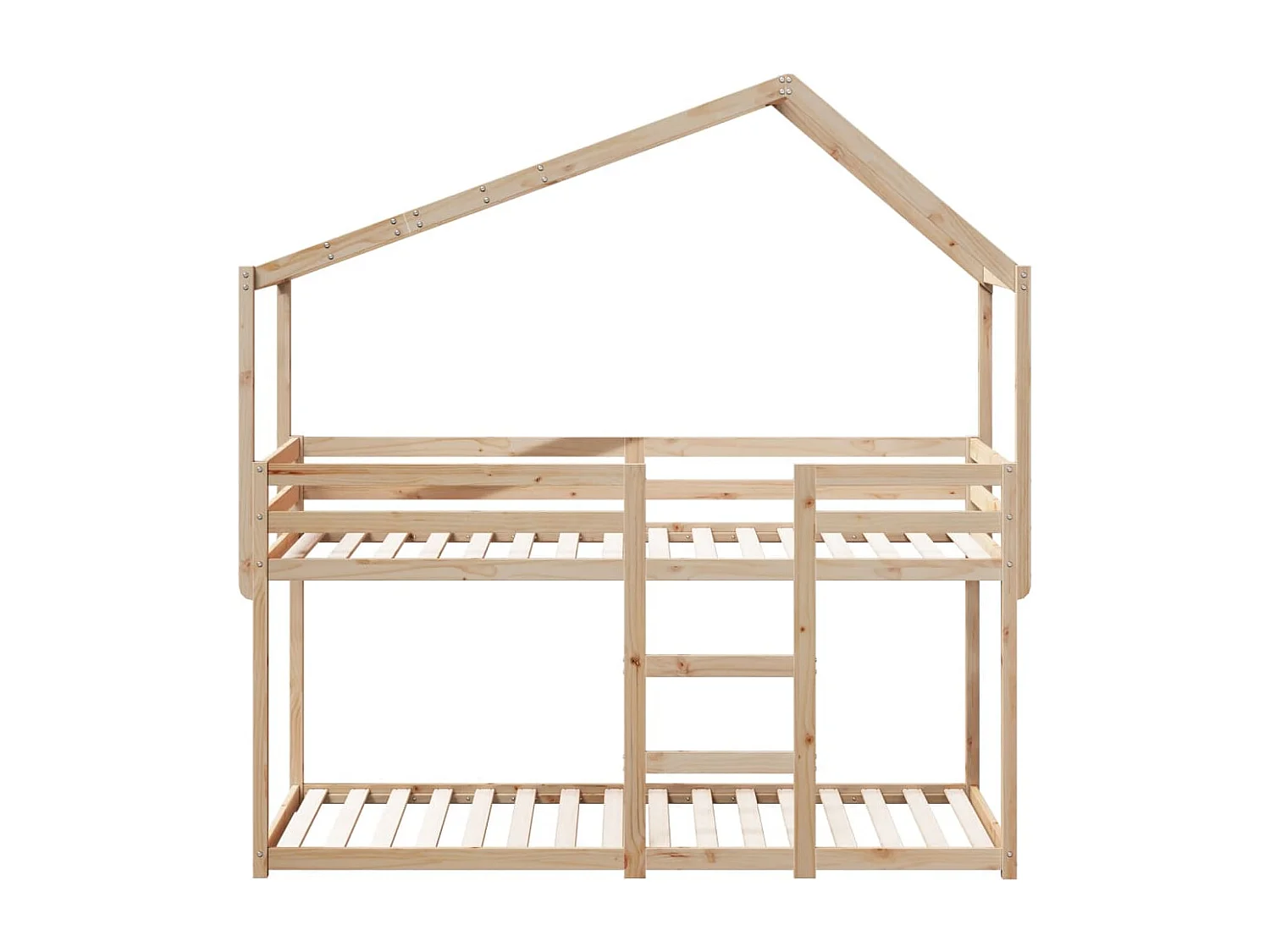 Lit superposé avec toit 90x200 cm bois de pin massif FR56372