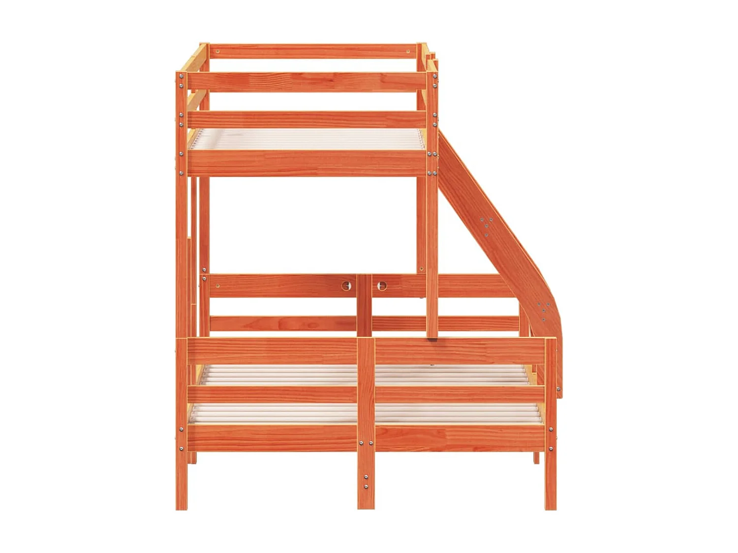 Stapelbed massief grenenhout wasbruin 80x200/120x200 cm BE535413