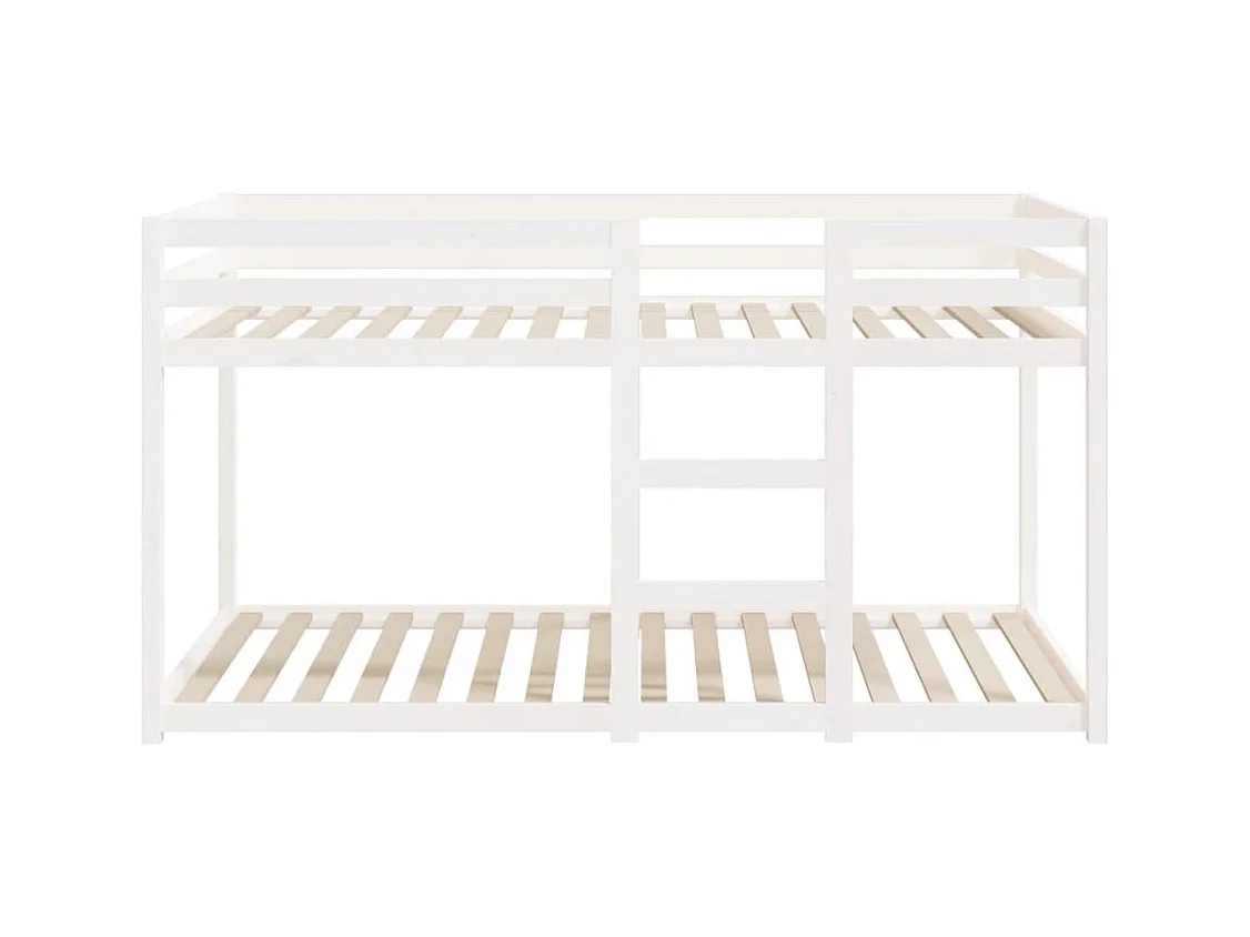 Lit superposé Blanc 90x200 cm Bois de pin massif FR76764