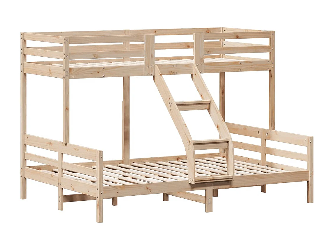 Lit superposé 80x200/140x200 cm bois de pin massif FR43589