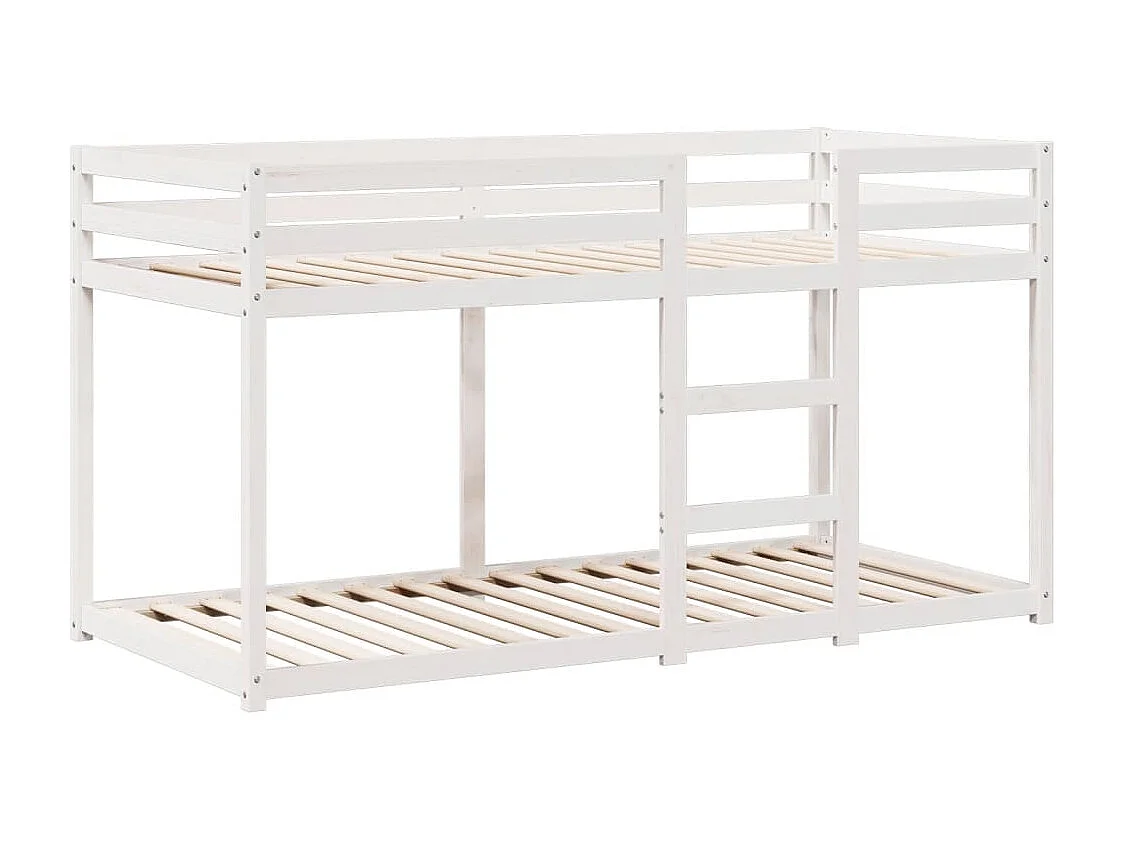 Cama con techo madera maciza de pino blanco 90x200 cm ES833267