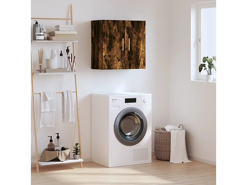 Armario de pared madera de ingeniería roble ahumado 60x31x60 cm ES787233