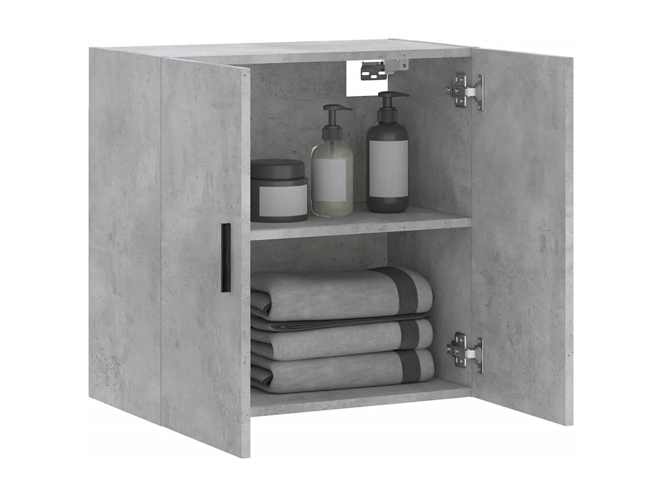 Wandkast 60x31x60 cm bewerkt hout betongrijs BE623828