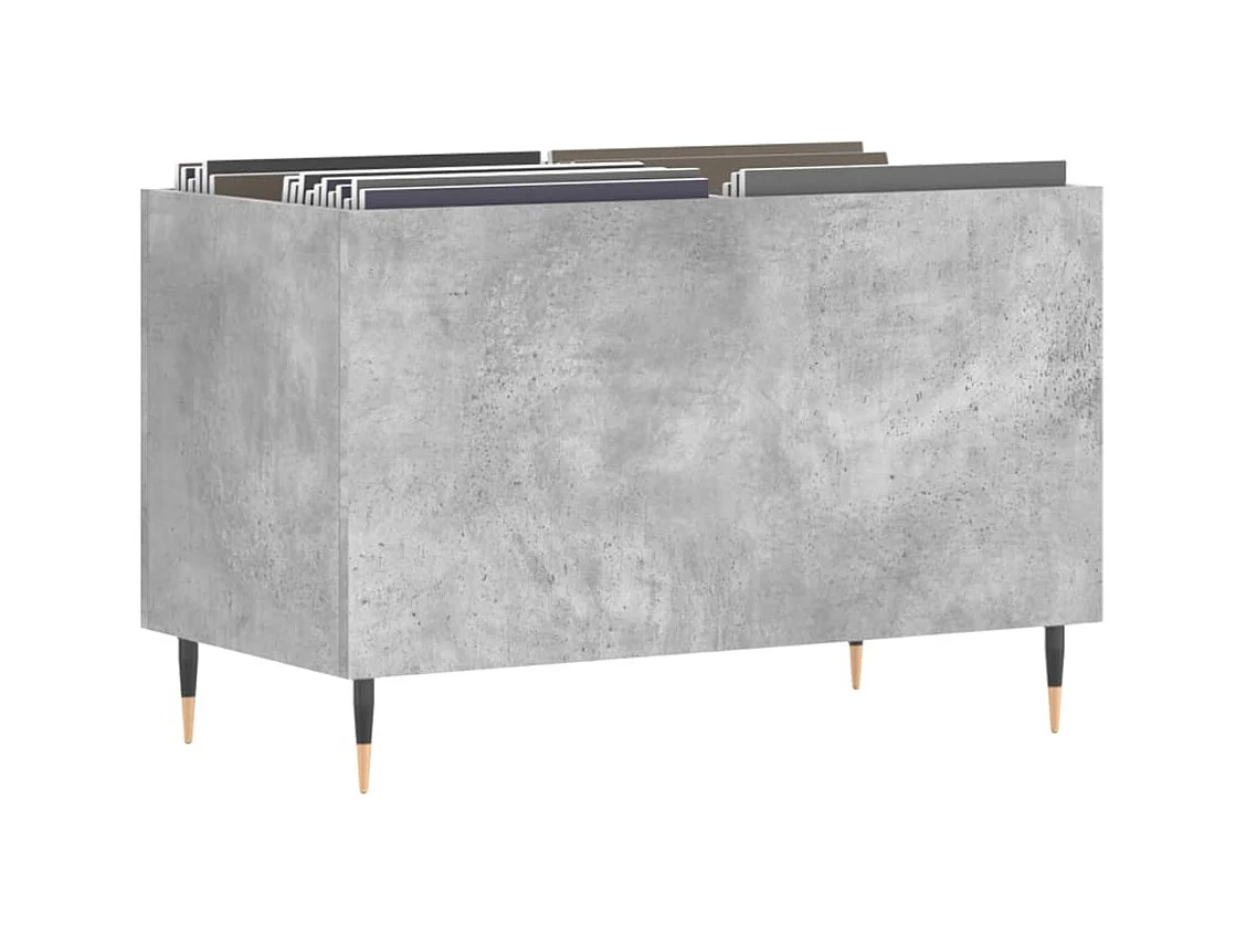 Armoire à disques gris béton 74,5x38x48 cm bois d'ingénierie FR98115