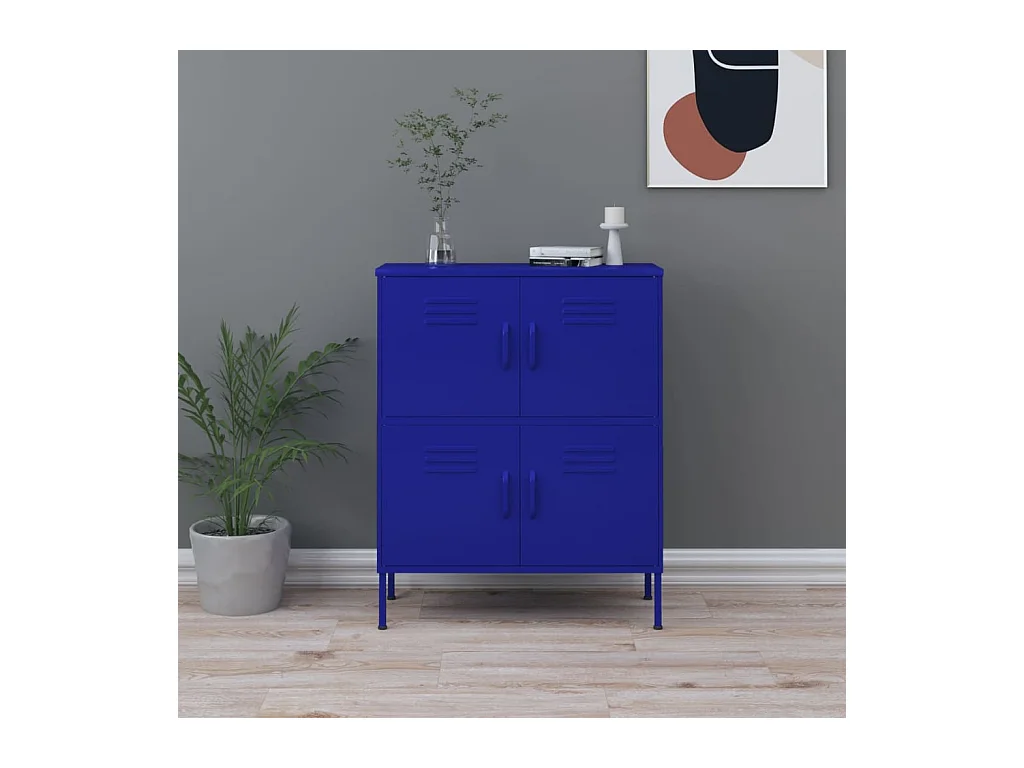 Armoire de rangement Bleu marine 80x35x101,5 cm Acier FR12052