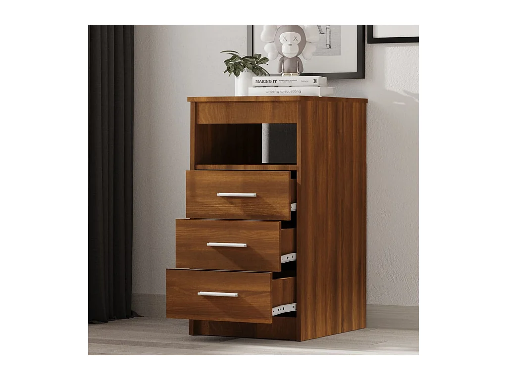 Armoire à tiroirs Chêne marron 40x50x76 cm Bois d'ingénierie FR87576