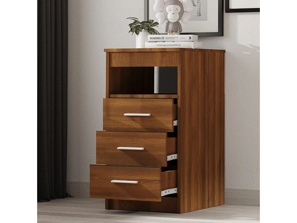 Armoire à tiroirs Chêne marron 40x50x76 cm Bois d'ingénierie FR87576