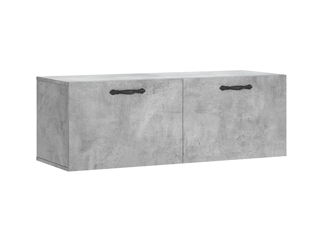 Armoire murale gris béton 100x36,5x35 cm bois d'ingénierie FR39863