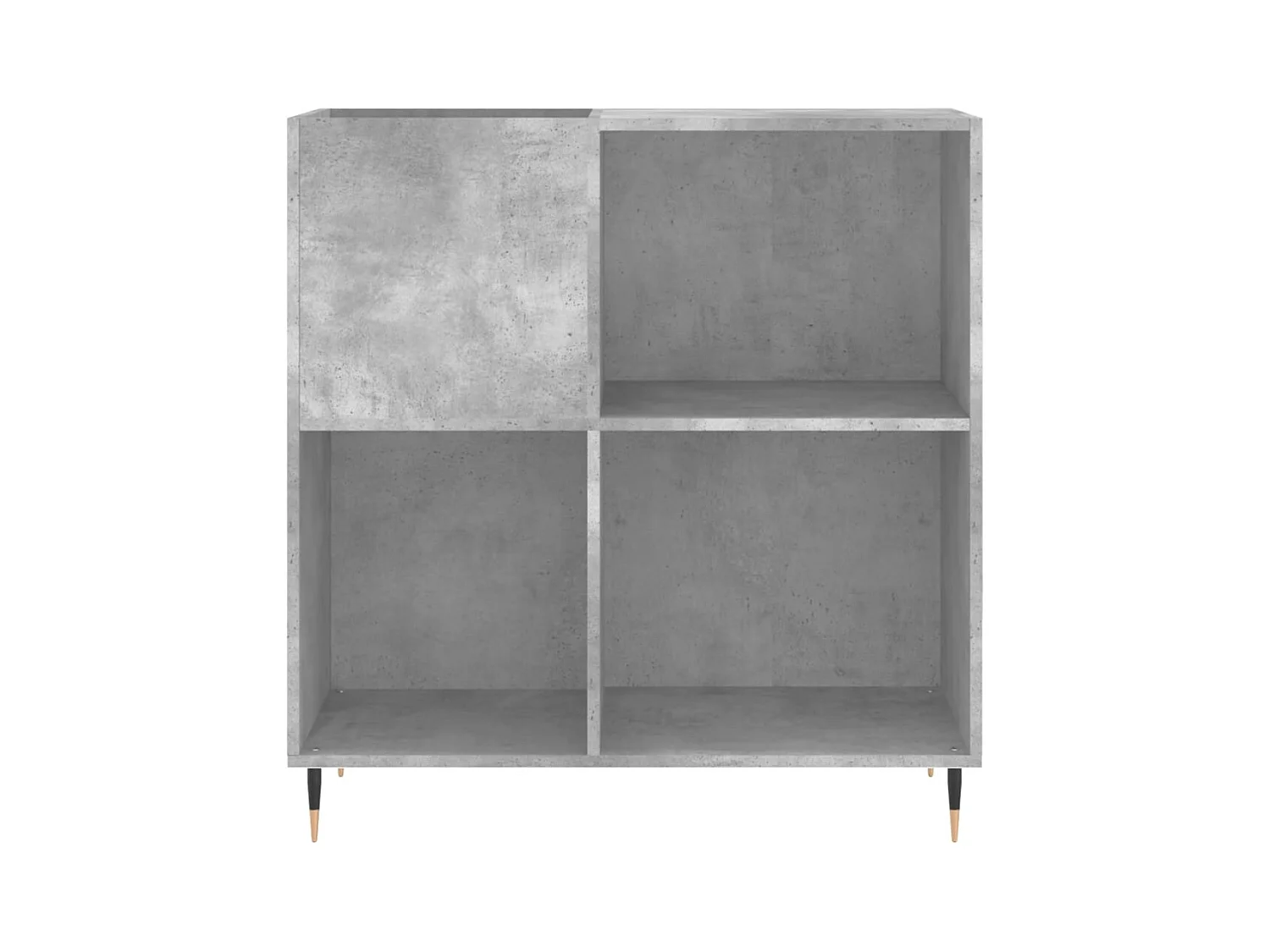 Mueble discos madera contrachapada gris hormigón 84,5x38x89 cm ES712810