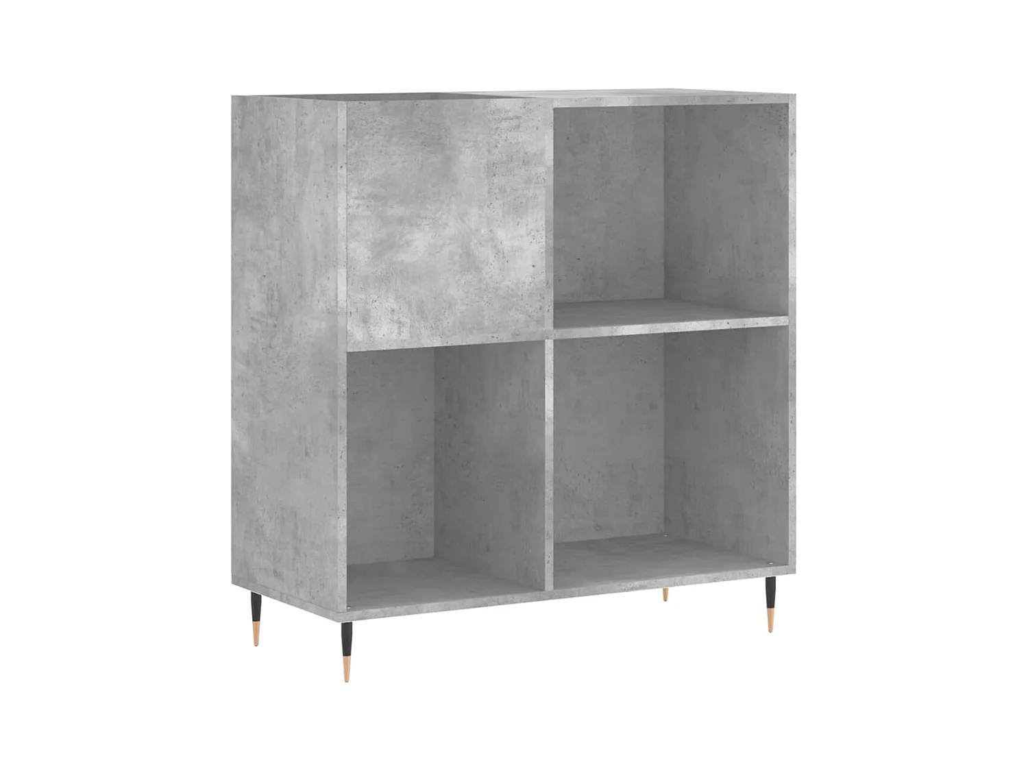 Mueble discos madera contrachapada gris hormigón 84,5x38x89 cm ES712810