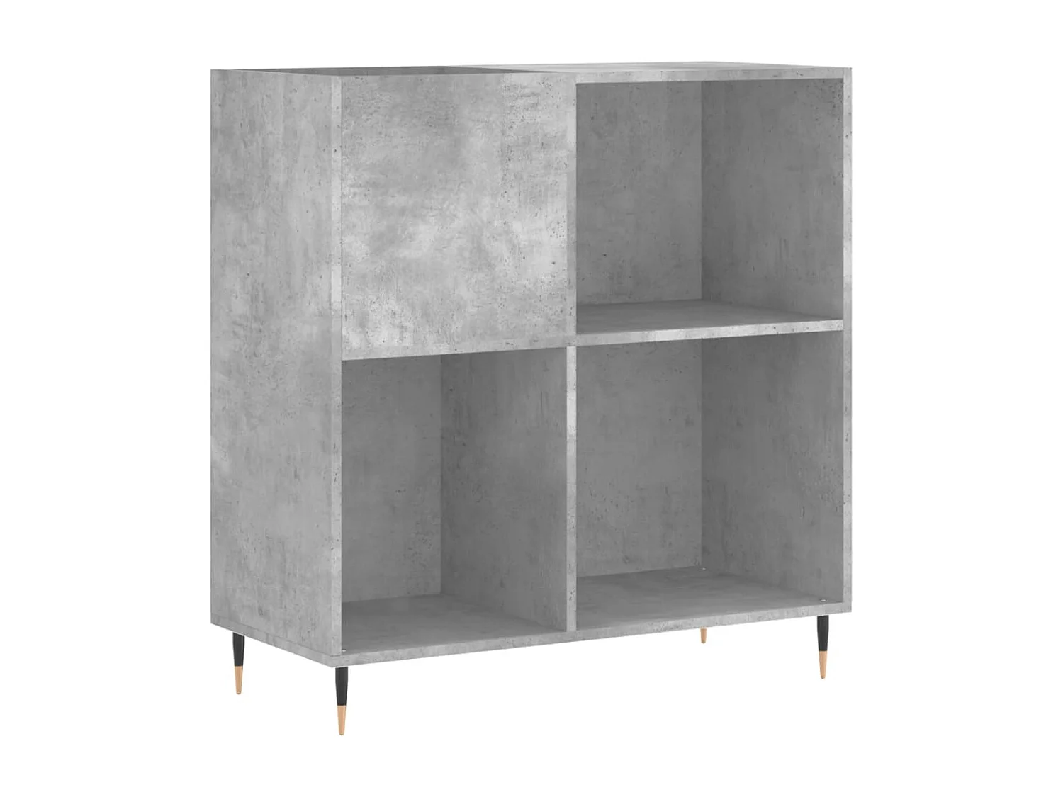 Armoire à disques gris béton 84,5x38x89 cm bois d'ingénierie FR59010