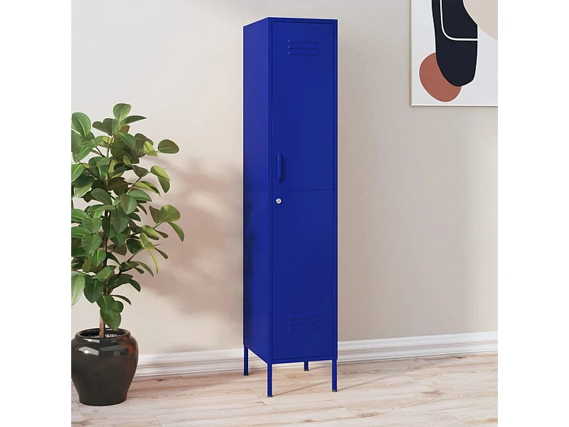 Lockerkast 35x46x180 cm staal marineblauw BE109390