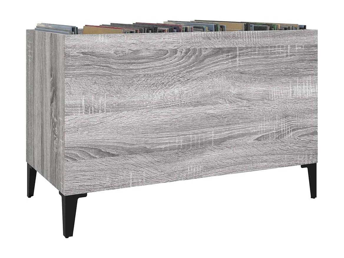 Armoire à disques sonoma gris 74,5x38x48 cm bois d'ingénierie FR12696