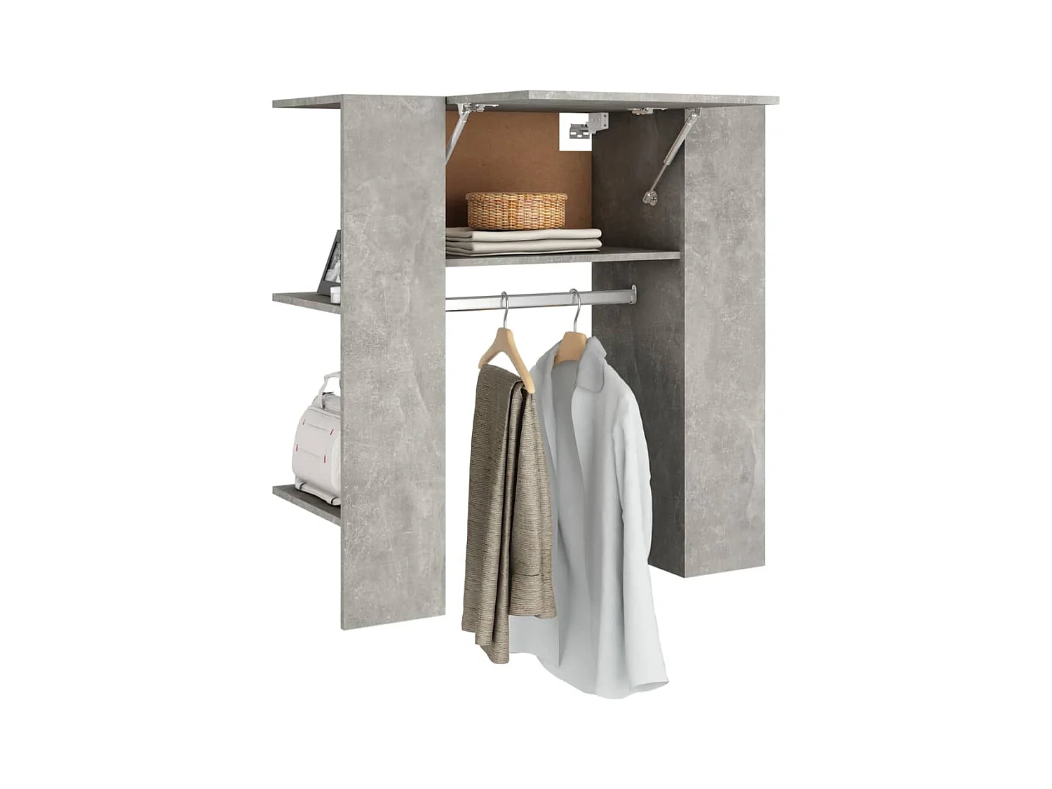 Mueble recibidor madera ingeniería gris hormigón 97,5x37x99 cm ES807267