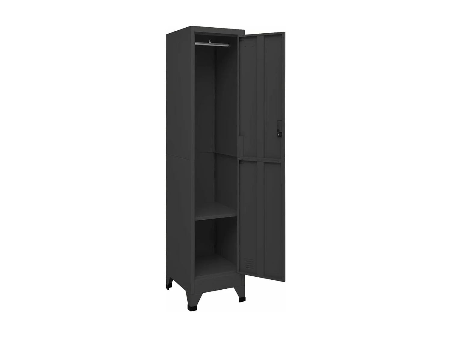 Armoire à casiers Anthracite 38x45x180 cm Acier FR41725