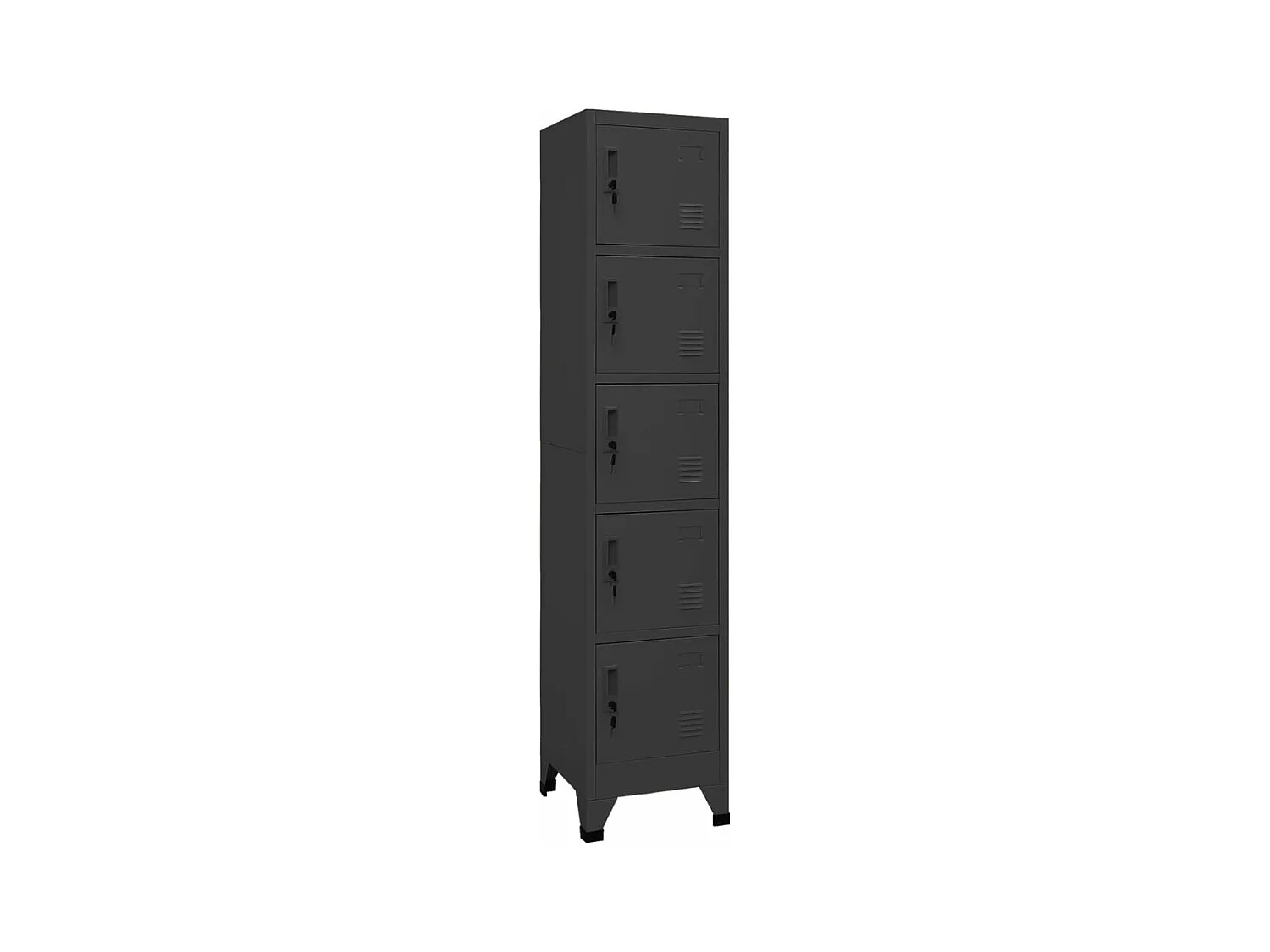 Armoire à casiers Anthracite 38x40x180 cm Acier FR66194