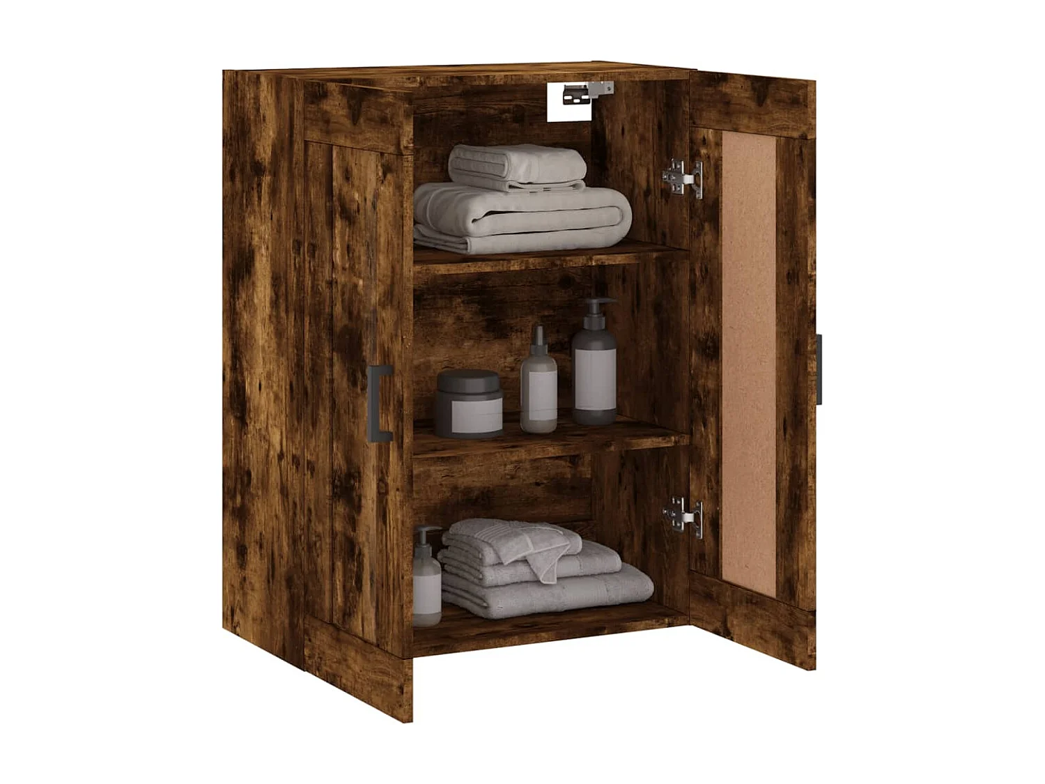 Armoire murale chêne fumé 69,5x34x90 cm bois d'ingénierie FR51196