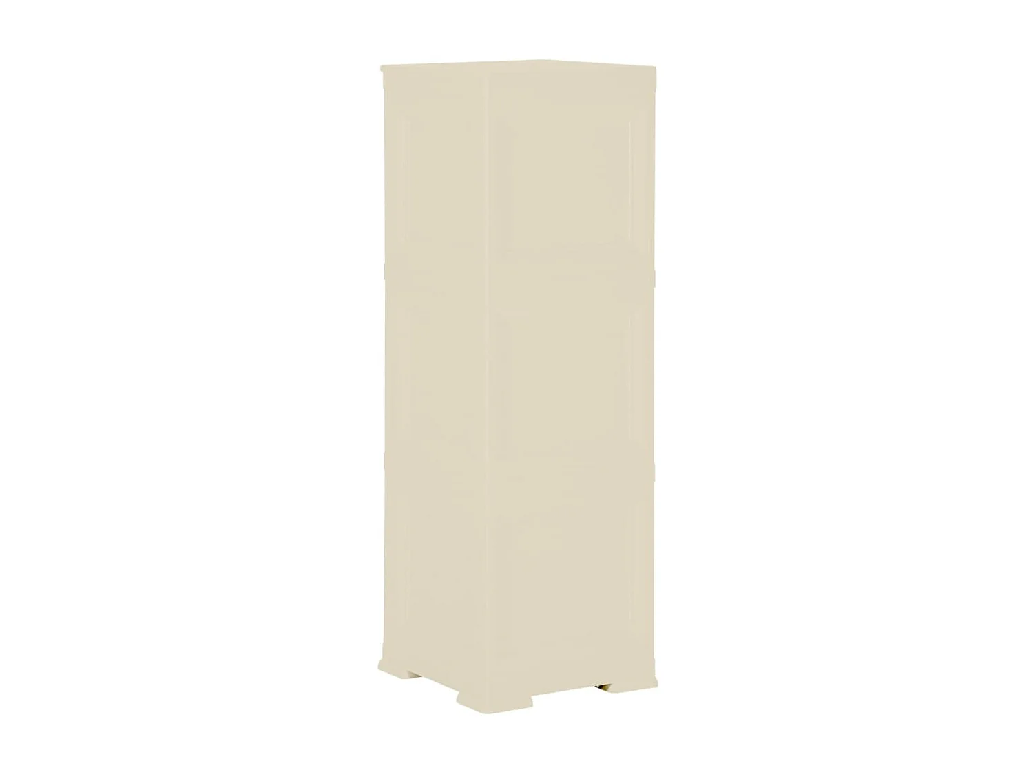 Armoire plastique 40x43x125 cm design de bois blanc angora FR41899