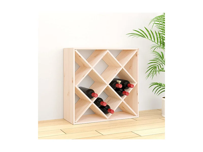 Wijnkast 62x25x62 cm massief grenenhout BE924097