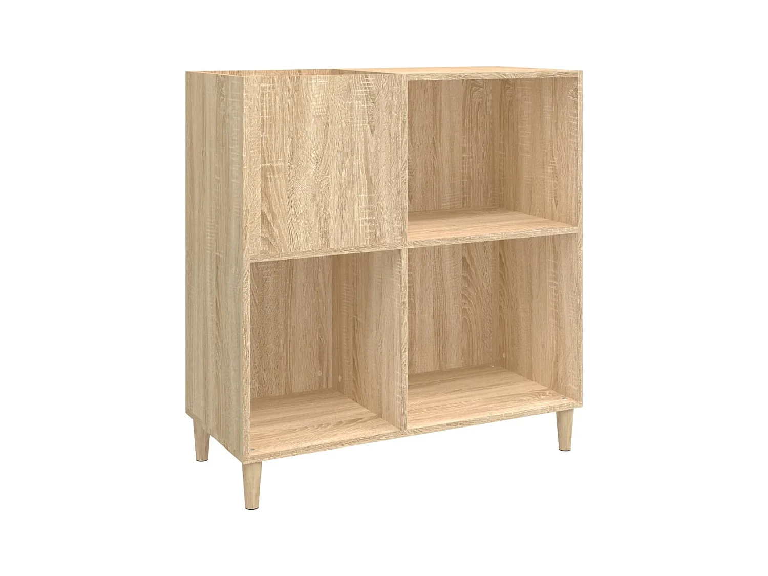 Platenkast 84,5x38x89 cm bewerkt hout sonoma eikenkleurig BE562913