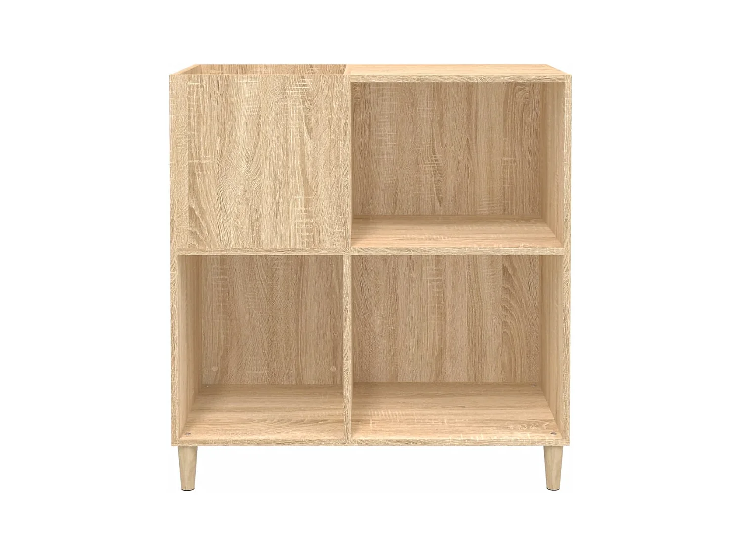 Platenkast 84,5x38x89 cm bewerkt hout sonoma eikenkleurig BE562913