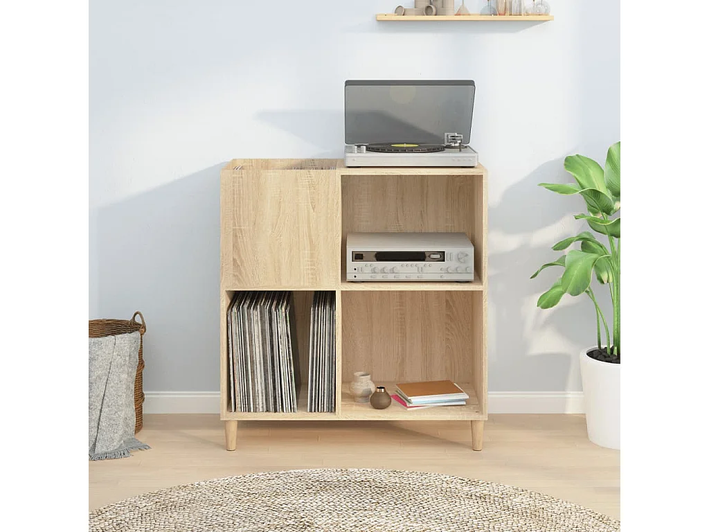 Armoire à disques chêne sonoma 84,5x38x89 cm bois d'ingénierie FR16020