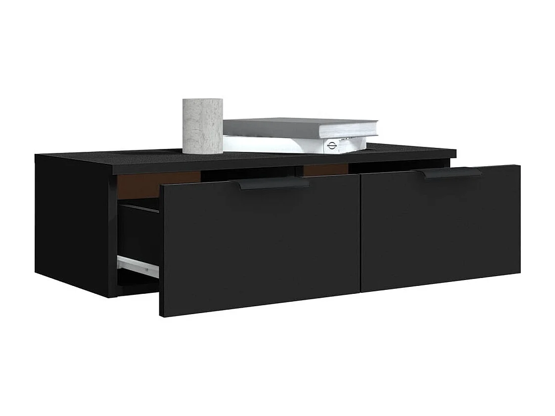 Armoire murale noir 68x30x20 cm bois d'ingénierie FR22781