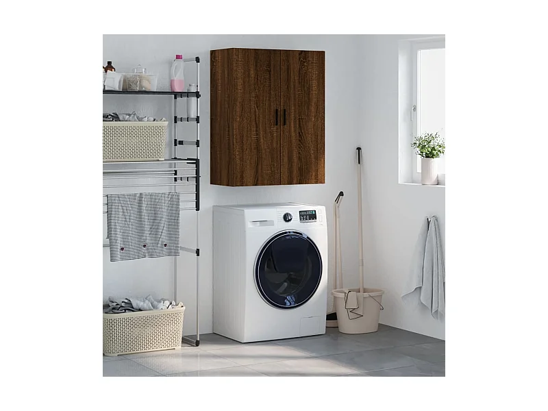 Armoire murale chêne marron 69,5x34x90 cm FR98249