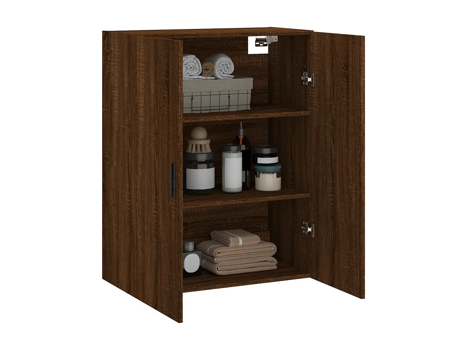 Armoire murale chêne marron 69,5x34x90 cm FR98249