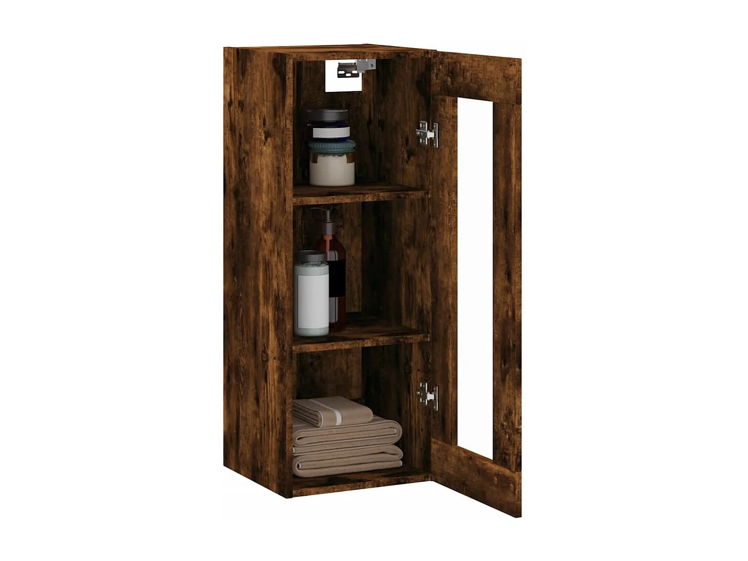 Armoire murale chêne fumé 34,5x34x90 cm FR37363