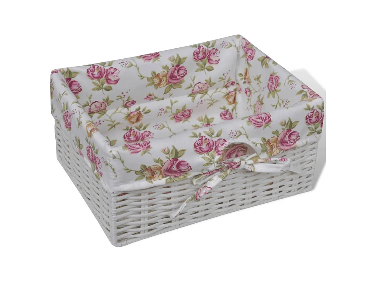 Kast met 1 lade en 3 manden paulowniahout wit  BE715688