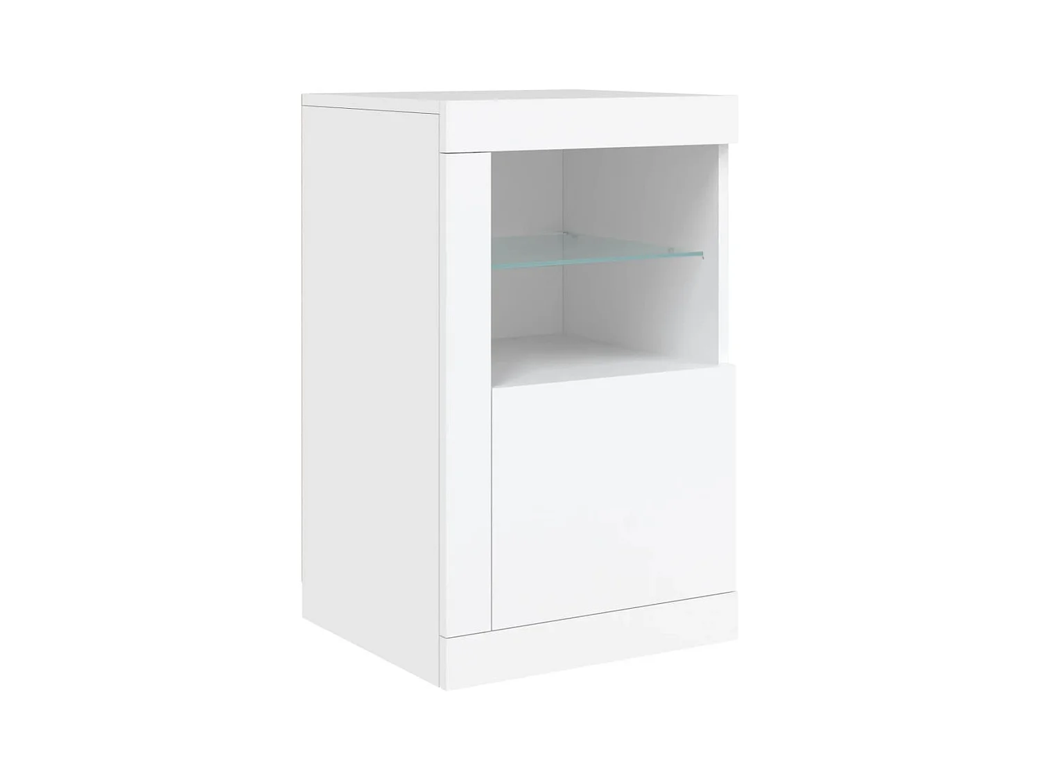 Armoire latérale avec éclairage LED blanc bois d'ingénierie FR28761
