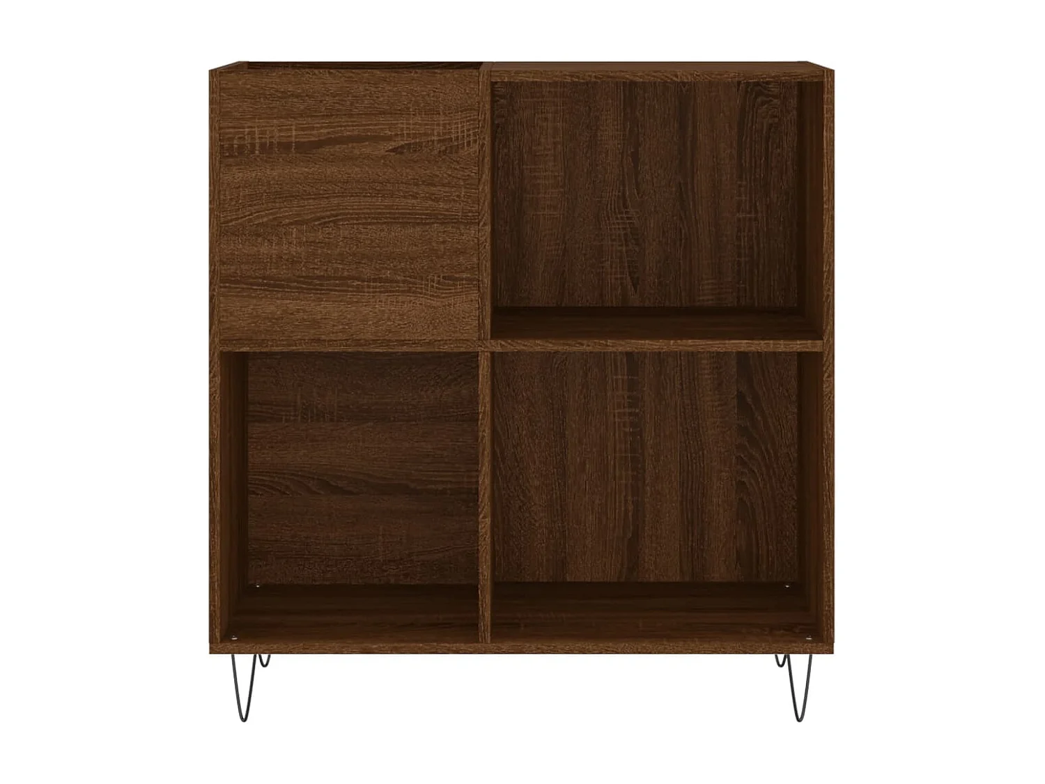Armoire à disques chêne marron 84,5x38x89 cm bois d'ingénierie FR85085